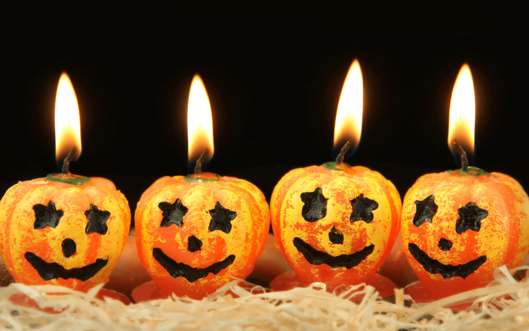 Velas en forma de calabaza